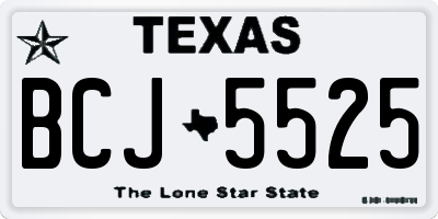 TX license plate BCJ5525