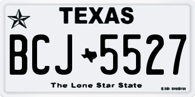 TX license plate BCJ5527