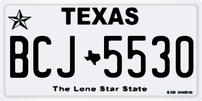 TX license plate BCJ5530