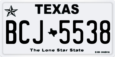 TX license plate BCJ5538