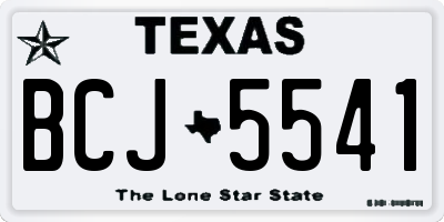 TX license plate BCJ5541