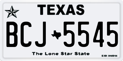 TX license plate BCJ5545