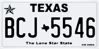 TX license plate BCJ5546