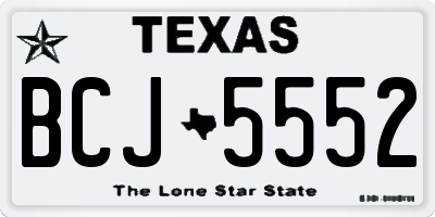 TX license plate BCJ5552