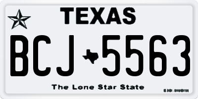 TX license plate BCJ5563