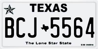 TX license plate BCJ5564