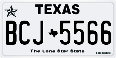 TX license plate BCJ5566
