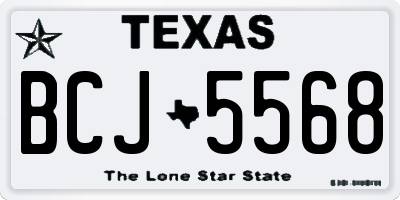 TX license plate BCJ5568