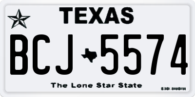 TX license plate BCJ5574