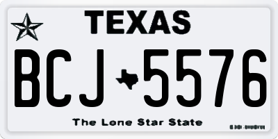 TX license plate BCJ5576