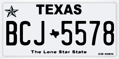TX license plate BCJ5578
