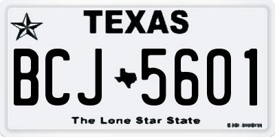 TX license plate BCJ5601
