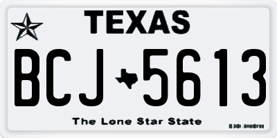 TX license plate BCJ5613