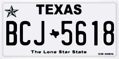 TX license plate BCJ5618