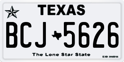 TX license plate BCJ5626