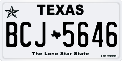 TX license plate BCJ5646