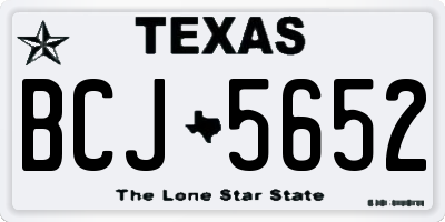 TX license plate BCJ5652