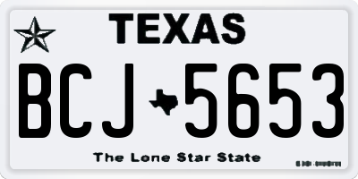 TX license plate BCJ5653
