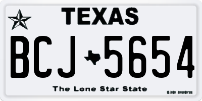TX license plate BCJ5654
