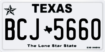 TX license plate BCJ5660