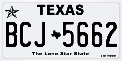 TX license plate BCJ5662