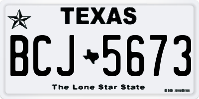 TX license plate BCJ5673