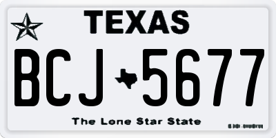TX license plate BCJ5677
