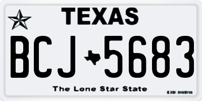 TX license plate BCJ5683