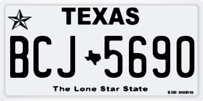 TX license plate BCJ5690