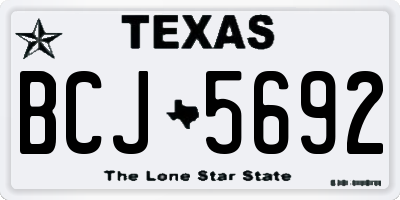 TX license plate BCJ5692