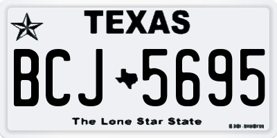 TX license plate BCJ5695