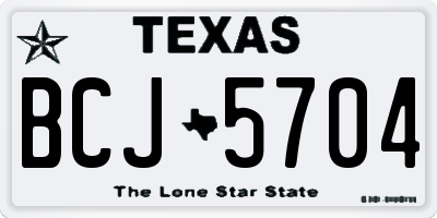 TX license plate BCJ5704