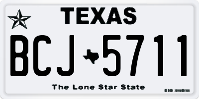 TX license plate BCJ5711