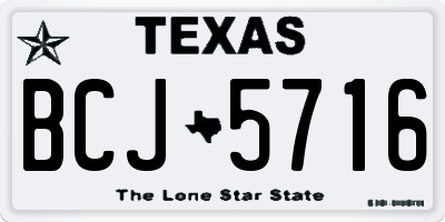 TX license plate BCJ5716