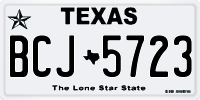TX license plate BCJ5723