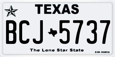 TX license plate BCJ5737