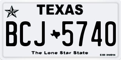 TX license plate BCJ5740