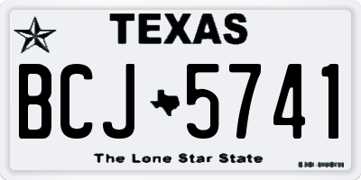 TX license plate BCJ5741