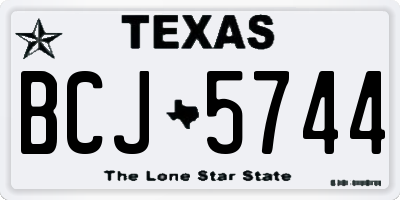 TX license plate BCJ5744
