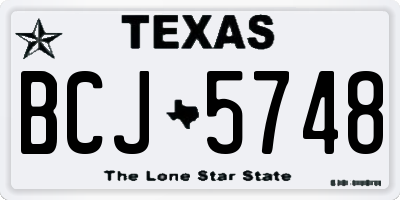 TX license plate BCJ5748