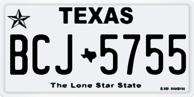 TX license plate BCJ5755