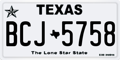 TX license plate BCJ5758