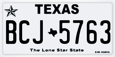 TX license plate BCJ5763