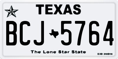 TX license plate BCJ5764
