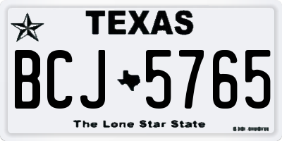 TX license plate BCJ5765