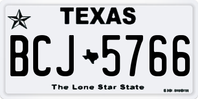 TX license plate BCJ5766