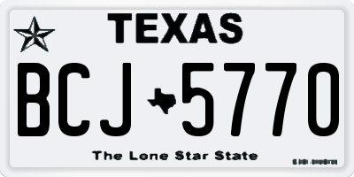 TX license plate BCJ5770