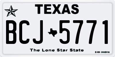 TX license plate BCJ5771