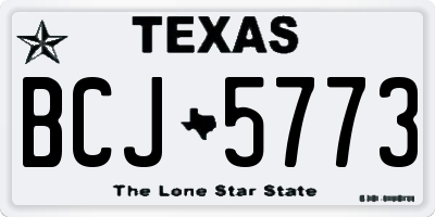 TX license plate BCJ5773