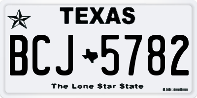 TX license plate BCJ5782